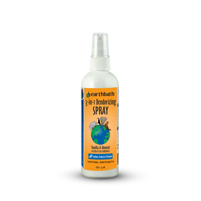 Earthbath 3-in-1 Deodorizing Spritz for Dogs, Vanilla & Almond 8oz