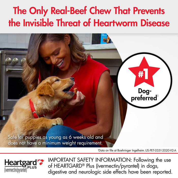 Heartgard Plus for Dogs, 6 mo, 26-50 lbs, Rx