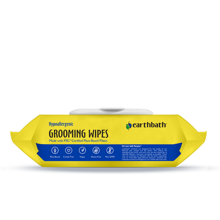 Earthbath Hypo-Allergenic Grooming Wipes, Fragrance Free (100 Count)