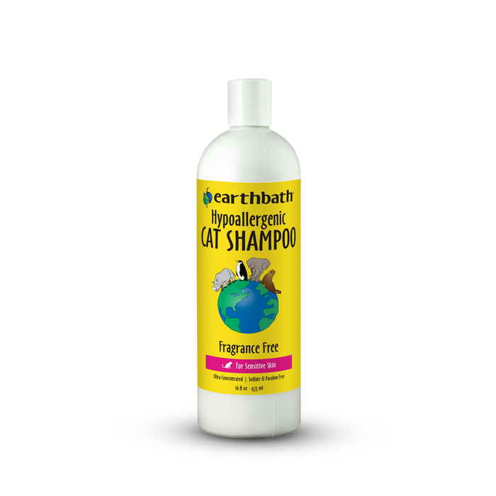 Earthbath Hypoallergenic Cat Shampoo, Fragrance Free 16oz