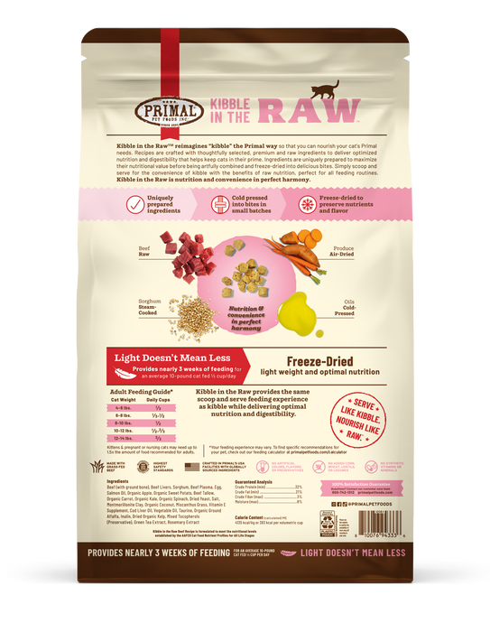 Primal Pet Foods Beef Recipe Kibble in the Raw Cat Food - 2 - Image 13