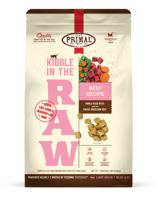 Primal Pet Foods Beef Recipe Kibble in the Raw Cat Food - Image 13