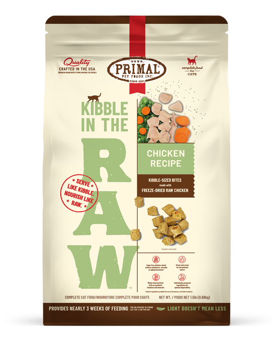 Primal Pet Foods Chicken Recipe Kibble in the Raw Cat Food - Image 13