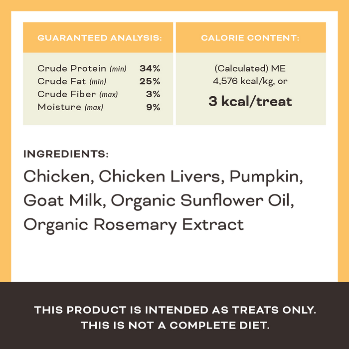 Primal Pet Foods Pumpkin For My Pumpkin - Chicken & Pumpkin with Goat Milk Dog Treats 2oz - 3 - Image 7