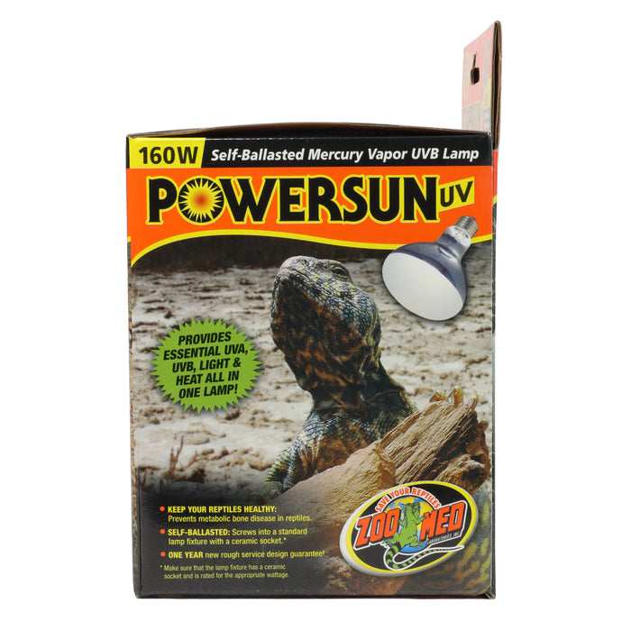 Zoo Med PowerSun UV Self-Ballasted Mercury Vapor Lamp Silver 160 Watt