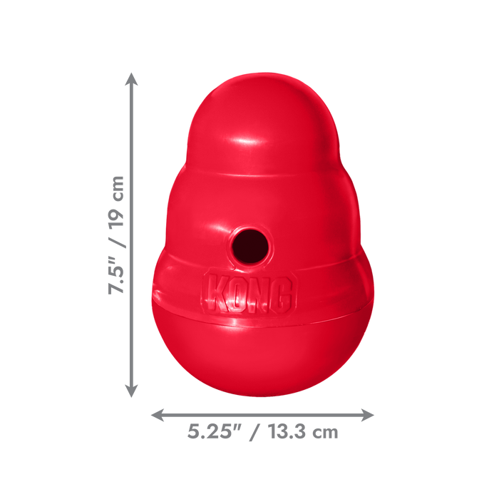 KONG Wobbler Food and Treat Dispenser Dog Toy Red LG - 2 - Image 7