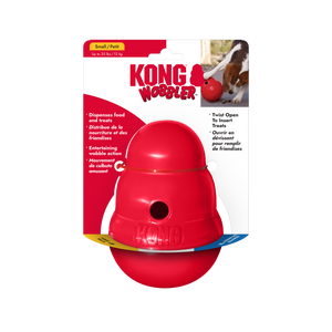 KONG Wobbler Food and Treat Dispenser Dog Toy Red SM - Image 7