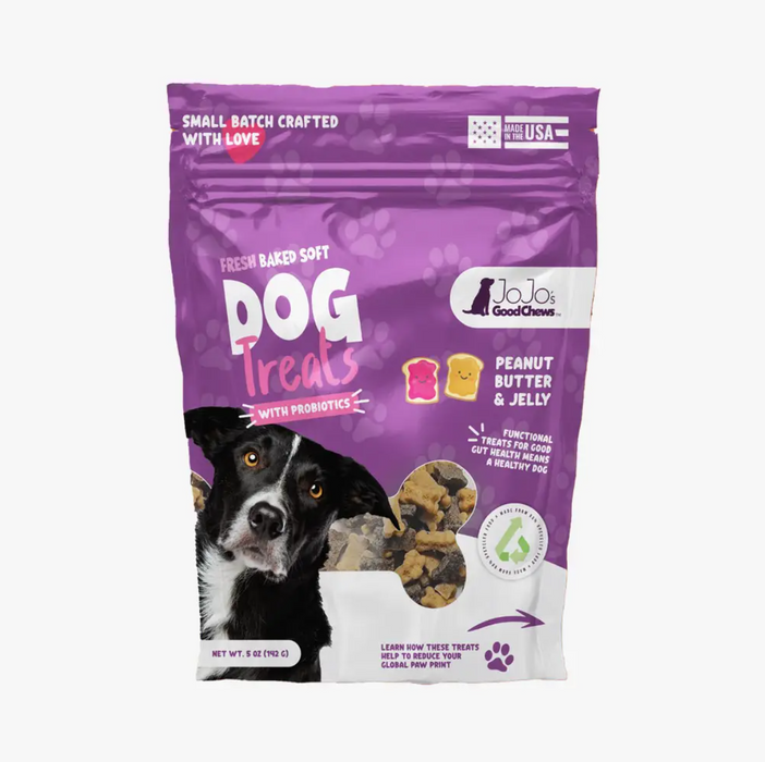 JoJo Good Chews Peanut Butter & Jelly Soft Chew Dog Treats