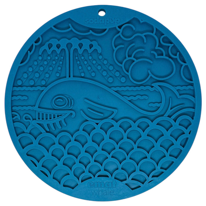SodaPup Whale Design eMat Enrichment Lick Mat With Suction Cups