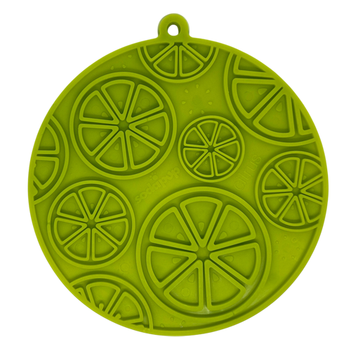 SodaPup Citrus Design eMat Enrichment Lick Mat With Suction Cups