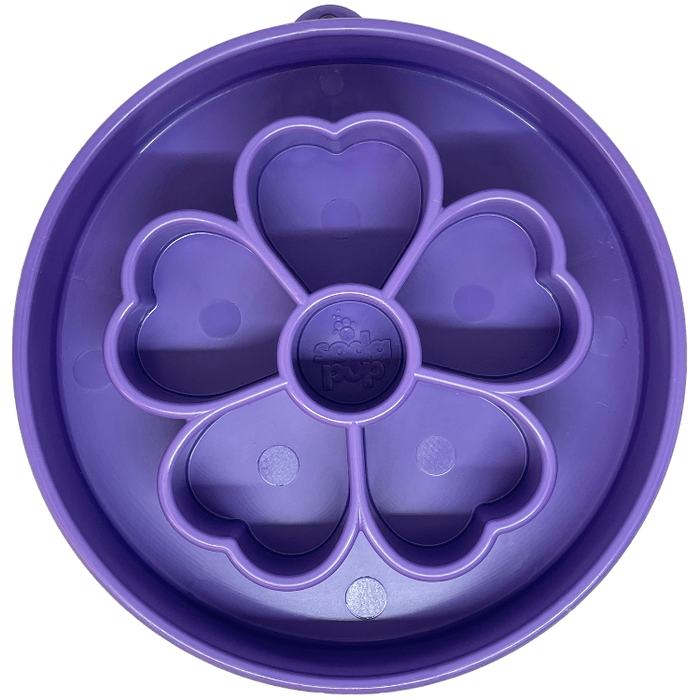 SodaPup Flower Design eBowl Enrichment Slow Feeder Bowl for Dogs