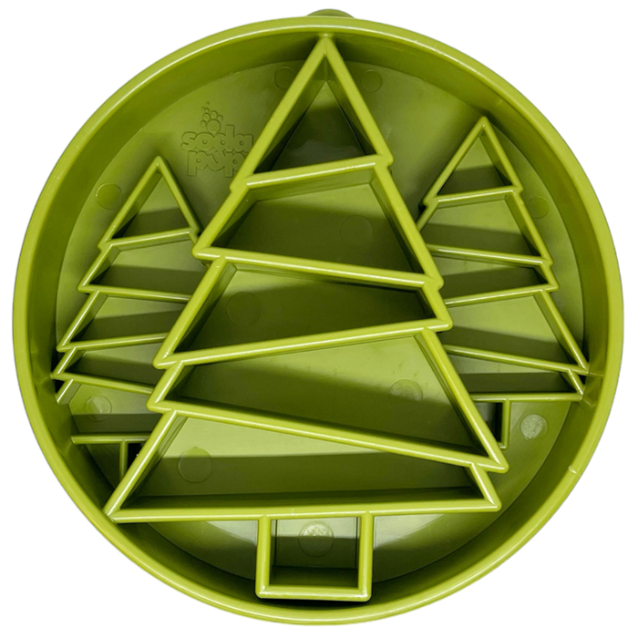 SodaPup Pine Tree Design eBowl Enrichment Slow Feeder Bowl for Dogs