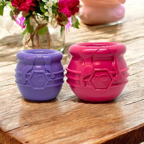 SodaPup Honey Pot Durable PUP-X Rubber eCup Treat Dispenser & Enrichment Toy