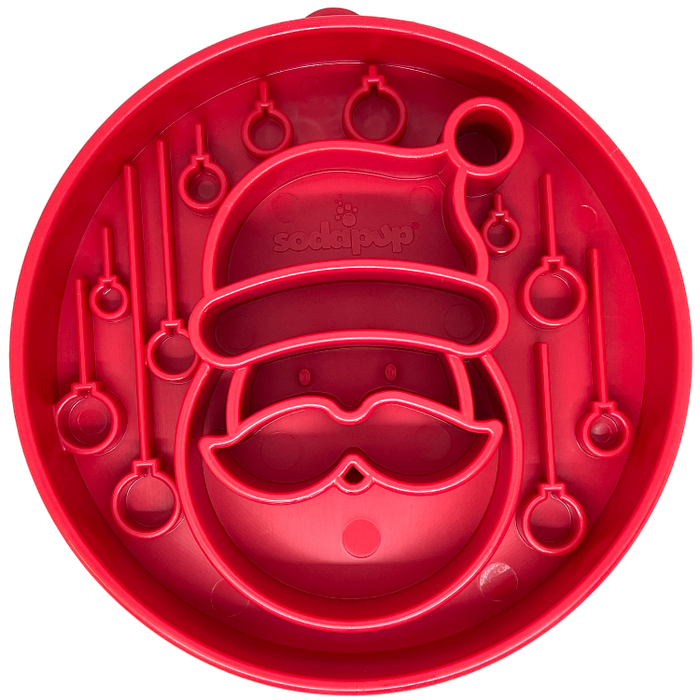 SodaPup Santa Design eBowl Enrichment Slow Feeder Bowl for Dogs