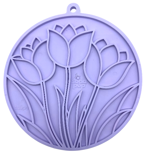 SodaPup Tulip Design eMat Enrichment Lick Mat With Suction Cups