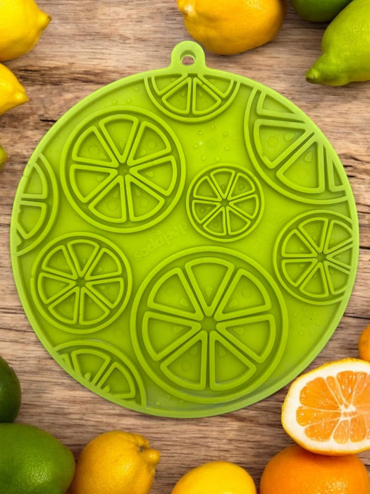 SodaPup Citrus Design eMat Enrichment Lick Mat With Suction Cups