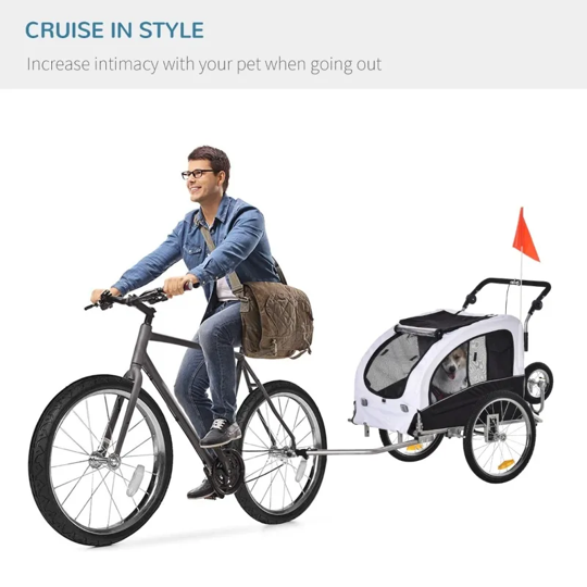 Furr Baby Gifts Elite II 2-In-1 Pet Dog Bike Trailer and Stroller