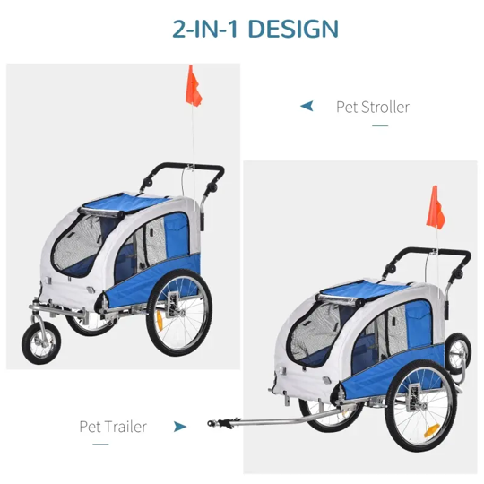 Furr Baby Gifts Elite II 2-In-1 Pet Dog Bike Trailer and Stroller
