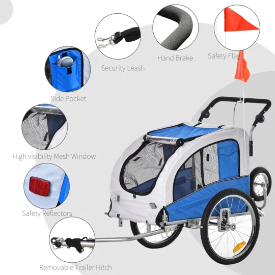 Furr Baby Gifts Elite II 2-In-1 Pet Dog Bike Trailer and Stroller