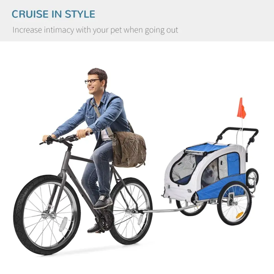 Furr Baby Gifts Elite II 2-In-1 Pet Dog Bike Trailer and Stroller