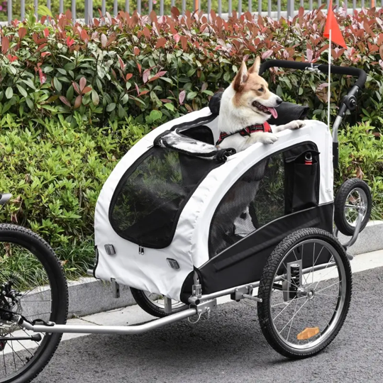 Furr Baby Gifts Elite II 2-In-1 Pet Dog Bike Trailer and Stroller