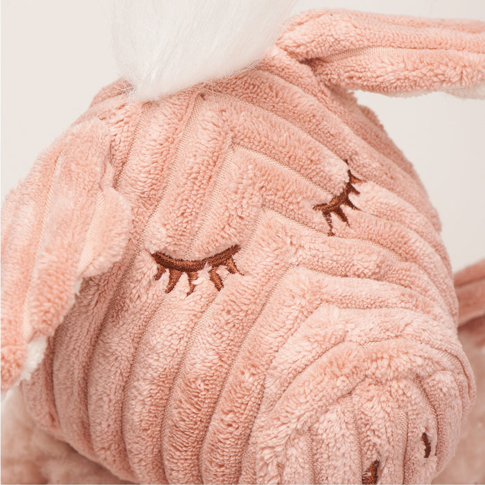 HuggleHounds Penelope Pig HuggleFleece® FlufferKnottie™ Plush Dog Toy
