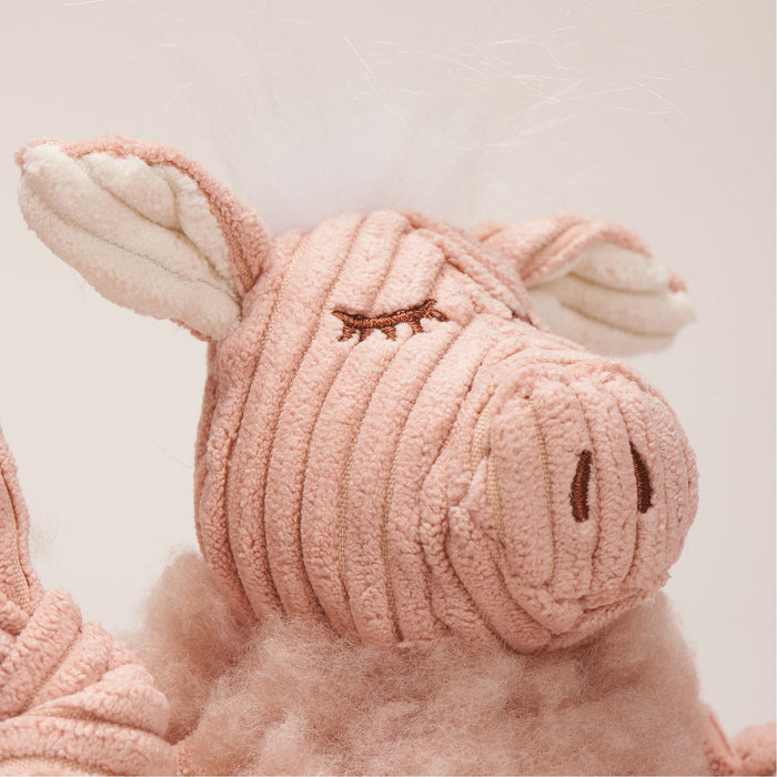 HuggleHounds Penelope Pig HuggleFleece® FlufferKnottie™ Plush Dog Toy