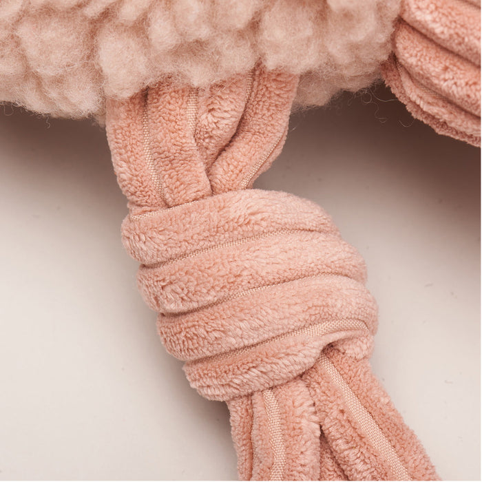 HuggleHounds Penelope Pig HuggleFleece® FlufferKnottie™ Plush Dog Toy