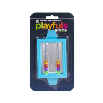 Prevue Pet Playfuls Physical and Mental Clip-On Mirror with Beads Bird Toy