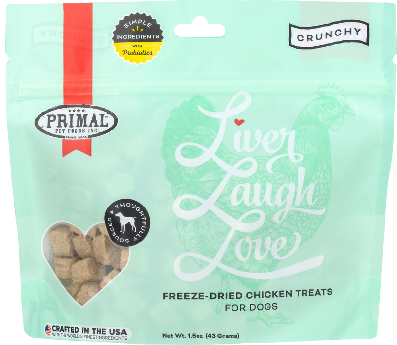 Primal Pet Foods Liver Laugh, Love - Simply Chicken Dog Treats 1.5oz - Image 8