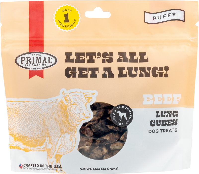 Primal Pet Foods Let's All Get A Lung Dehydrated Dog Treats Beef 1.5 oz - Image 8