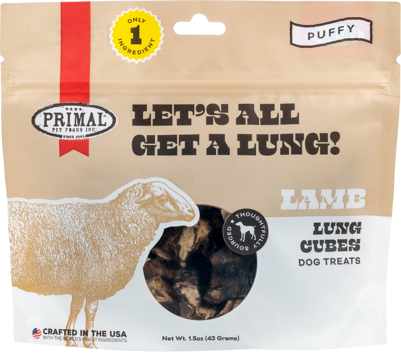 Primal Pet Foods Let's All Get A Lung Dehydrated Dog Treats Lamb 1.5 oz - Image 8