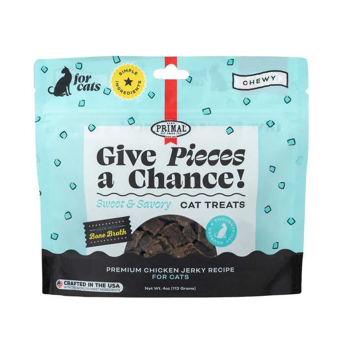 Primal Pet Foods Chicken with Broth Give Pieces A Chance Jerky Treats for Cats 4oz - Image 8