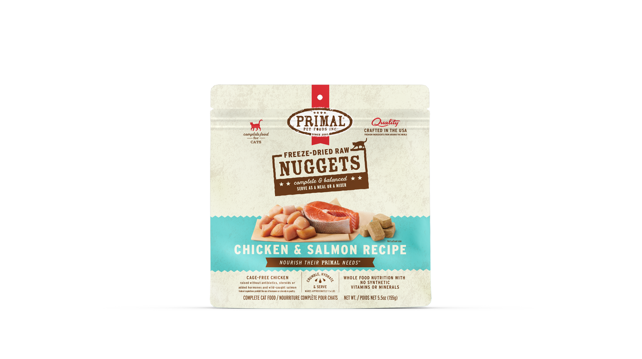 Primal Pet Foods Chicken & Salmon Formula Freeze-Dried Raw Nuggets Cat Food - 1 - Image 9