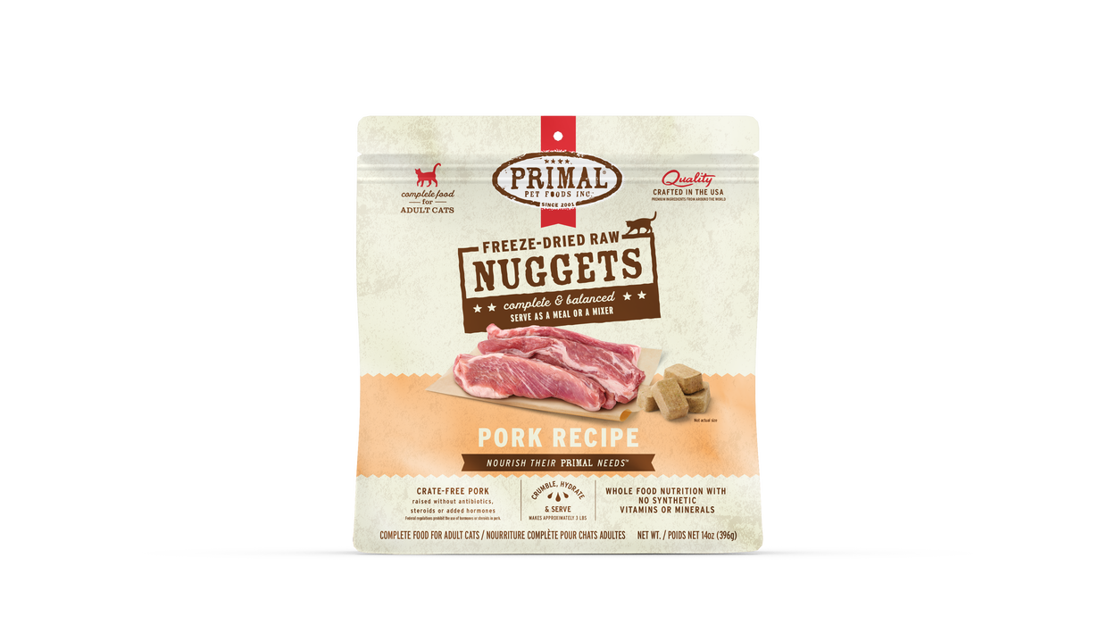 Primal Pet Foods Pork Formula Freeze-Dried Raw Nuggets Cat Food - Image 10