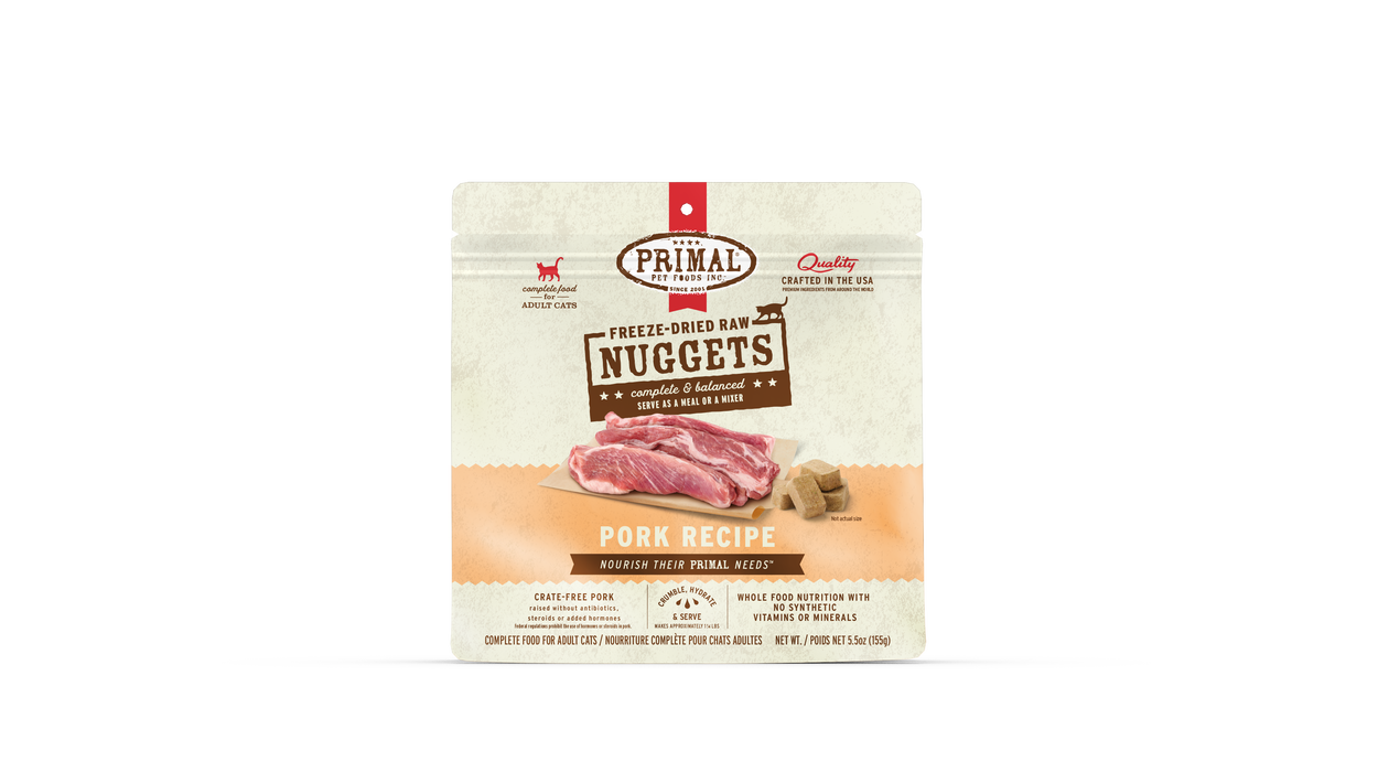 Primal Pet Foods Pork Formula Freeze-Dried Raw Nuggets Cat Food - 1 - Image 10