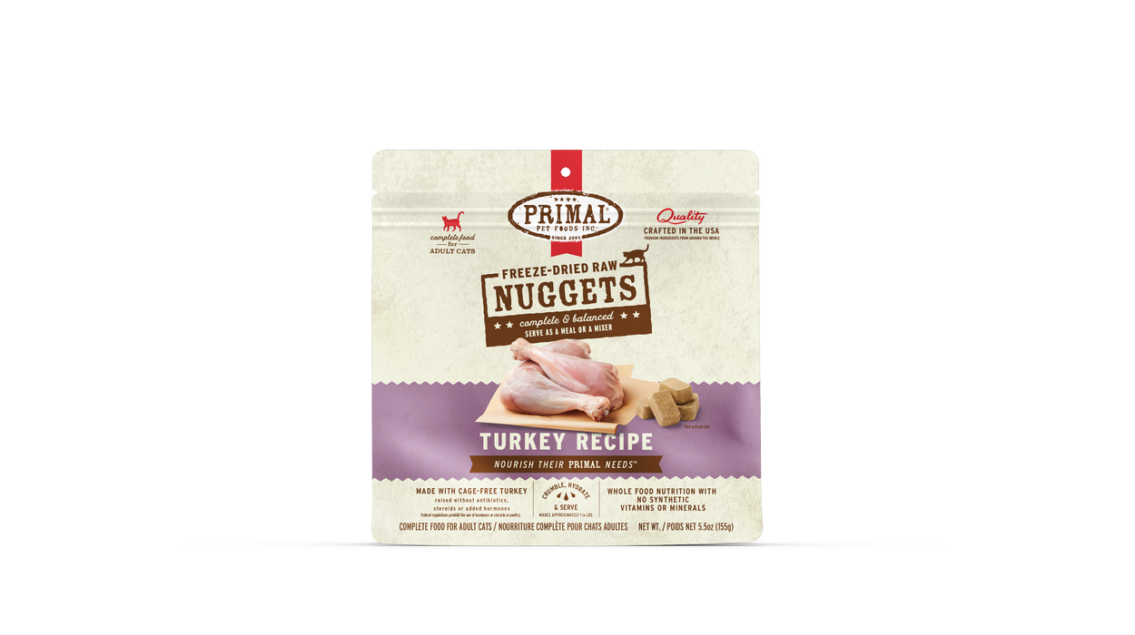 Primal Pet Foods Turkey Formula Freeze-Dried Raw Nuggets Cat Food - 1 - Image 10