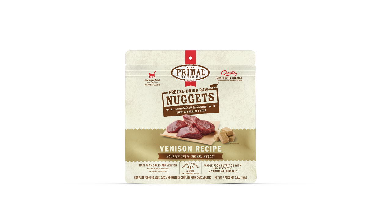 Primal Pet Foods Venison Formula Freeze-Dried Raw Nuggets Cat Food - 1 - Image 10