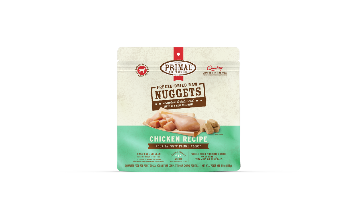 Primal Pet Foods - Primal Pet Foods Chicken Formula Freeze-Dried Raw Nuggets Dog Food - 14oz - Image 3