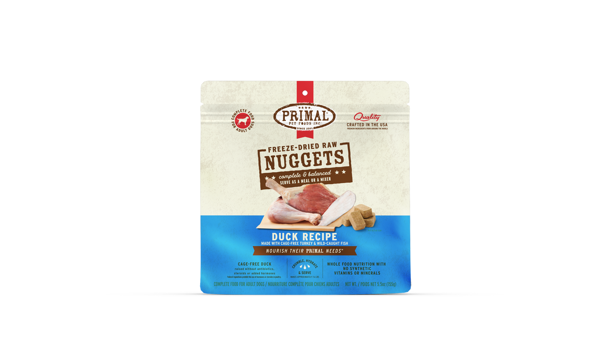 Primal Pet Foods Duck made with Turkey & Fish Formula Freeze-Dried Raw Nuggets Dog Food - 1 - Image 11