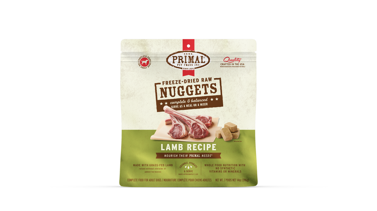 Primal Pet Foods Lamb Formula Freeze-Dried Raw Nuggets Dog Food - Image 9