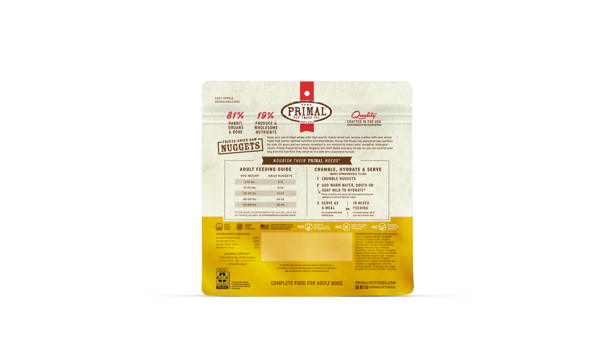 Primal Pet Foods Rabbit Formula Freeze-Dried Raw Nuggets Dog Food - 2 - Image 11