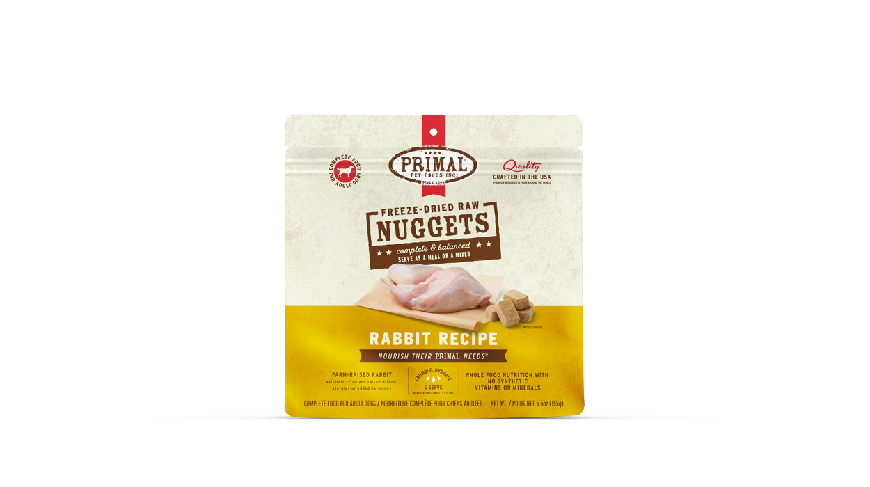 Primal Pet Foods Rabbit Formula Freeze-Dried Raw Nuggets Dog Food - 1 - Image 11