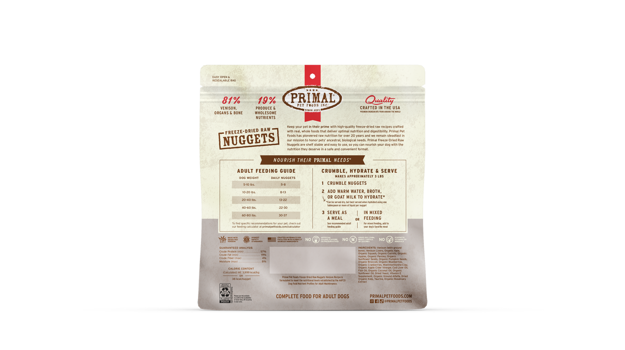 Primal Pet Foods Freeze-Dried Raw Nuggets Dog Food Vension Formula - 2 - Image 10