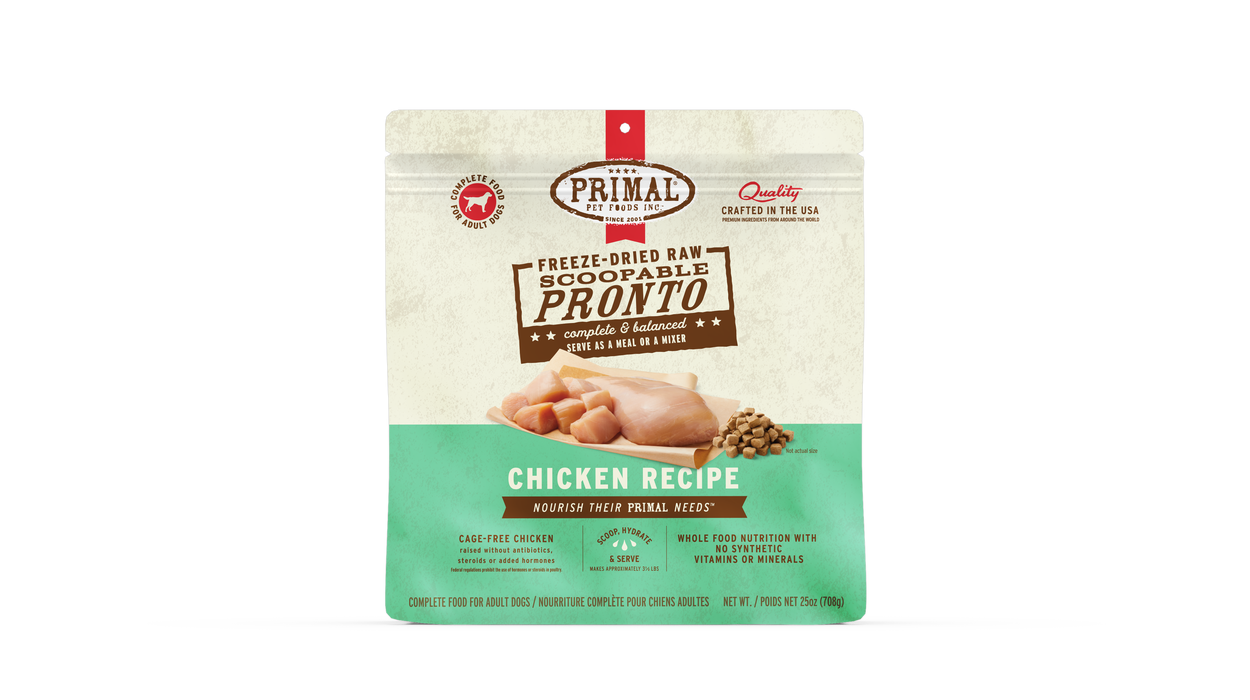 Primal Pet Foods Chicken Formula Freeze-Dried Pronto Dog Food - Image 12