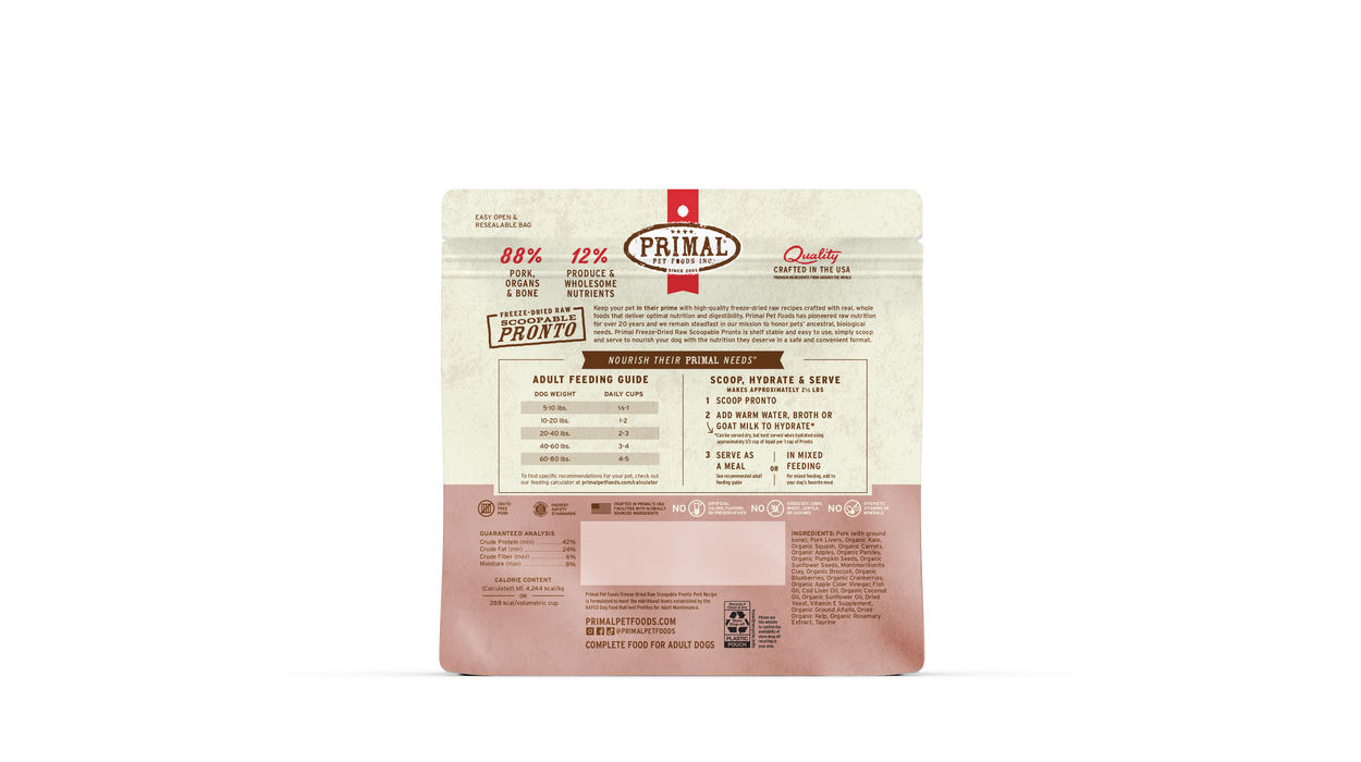 Primal Pet Foods Pork Formula Freeze-Dried Pronto Dog Food - 3 - Image 11