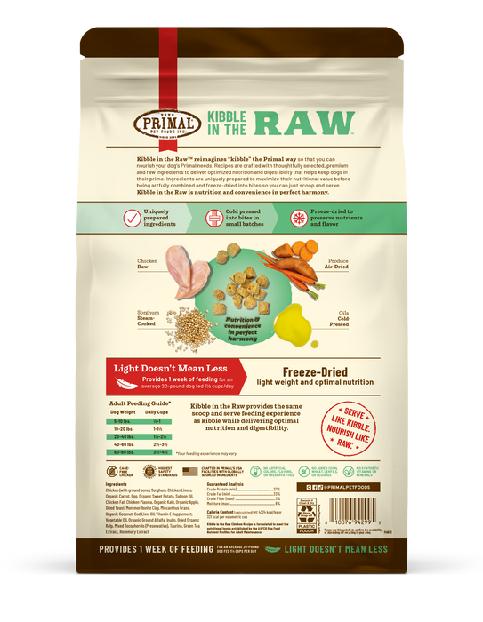 Primal Pet Foods Chicken Recipe Kibble in the Raw Dog Food - 1 - Image 14