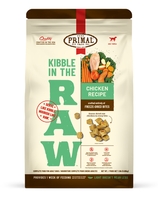 Primal Pet Foods Chicken Recipe Kibble in the Raw Dog Food - Image 14