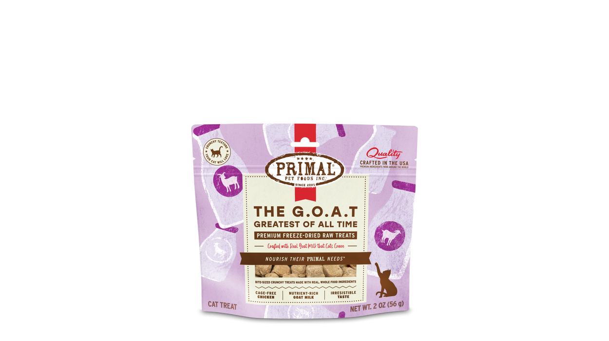 Primal Pet Foods Chicken & Goat Milk The G.O.A.T. Freeze-Dried Raw Cat Treats 2oz - Image 7