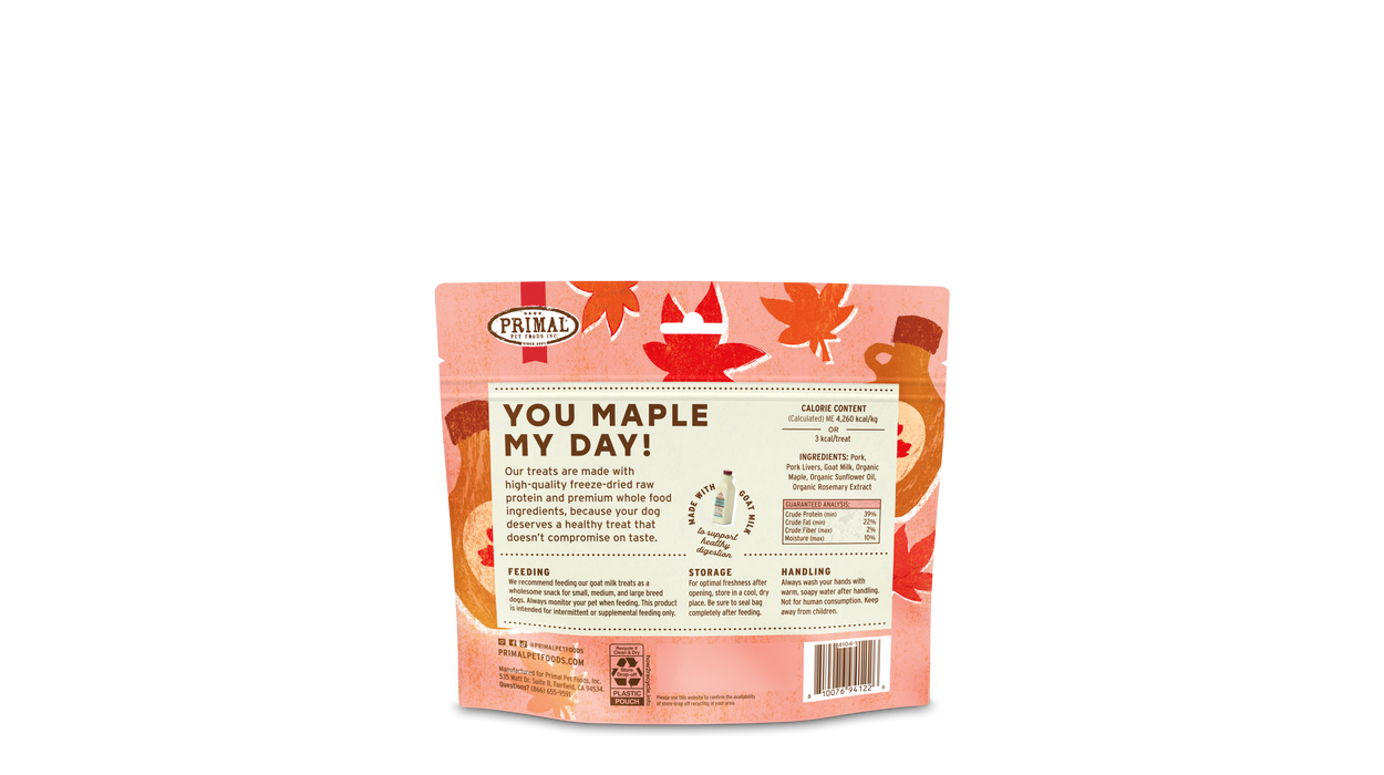 Primal Pet Foods You Maple My Day - Pork & Maple with Goat Milk Dog Treats 2oz - 1 - Image 8